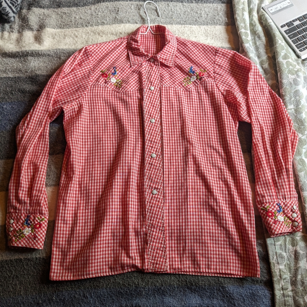 Classic hand embroidered rancher shirt